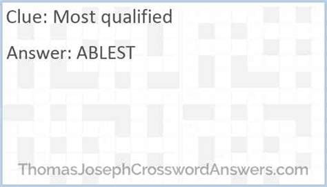 crossword clue qualified